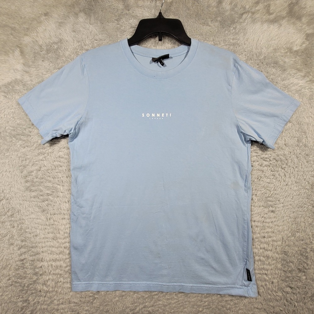 Sonneti London Mens Shirt Crew Neck Short Sleeve Casual Top *stained‎